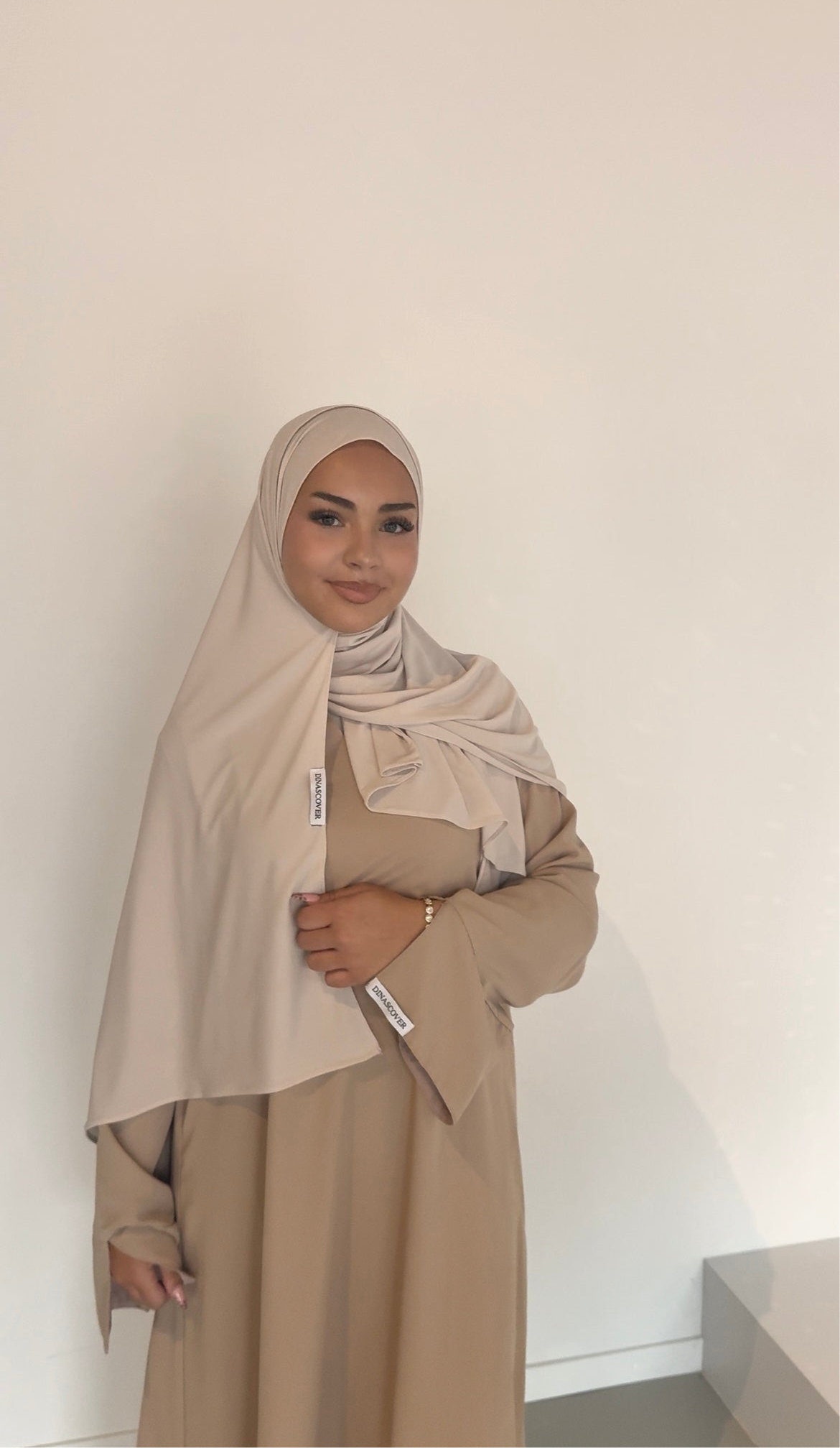 premium jersey scarf almond milk