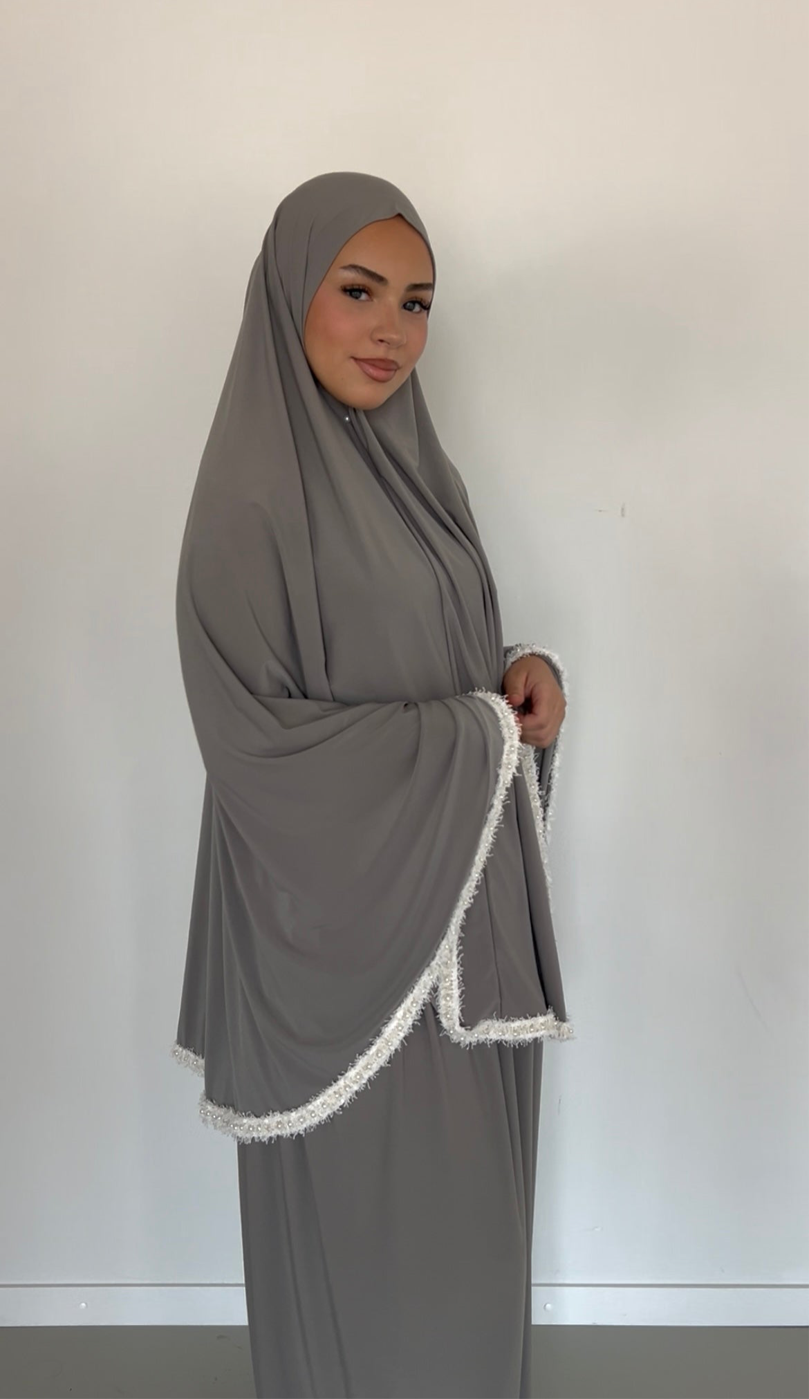 premium jersey pearl khimaar set lake