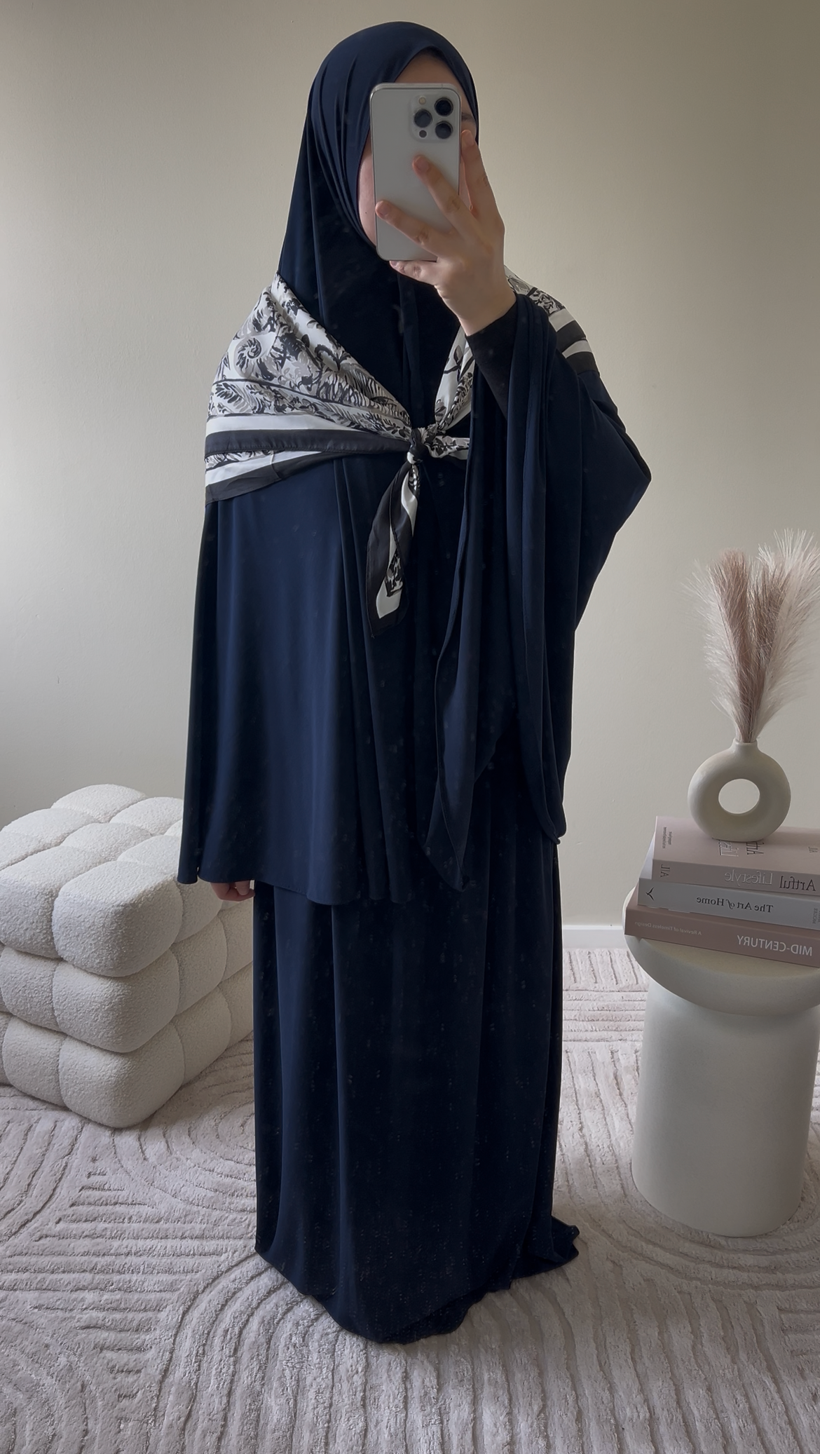premium jersey khimaar set navy