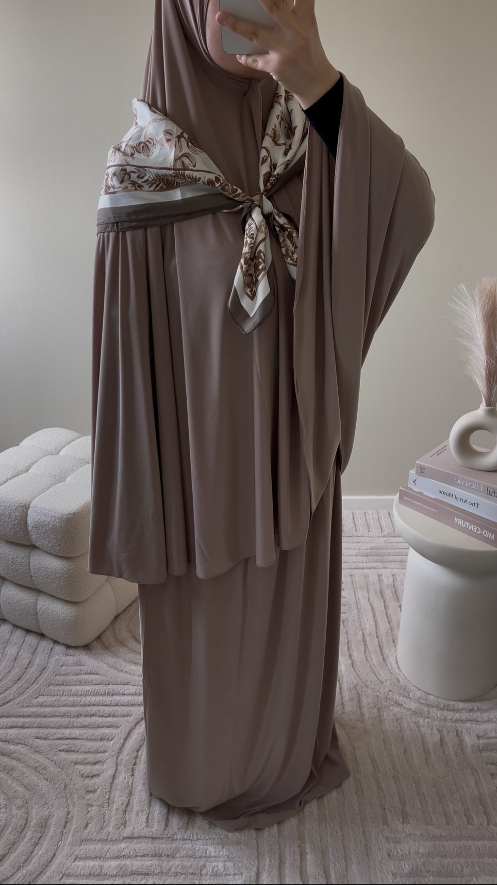 premium jersey khimaar set sand