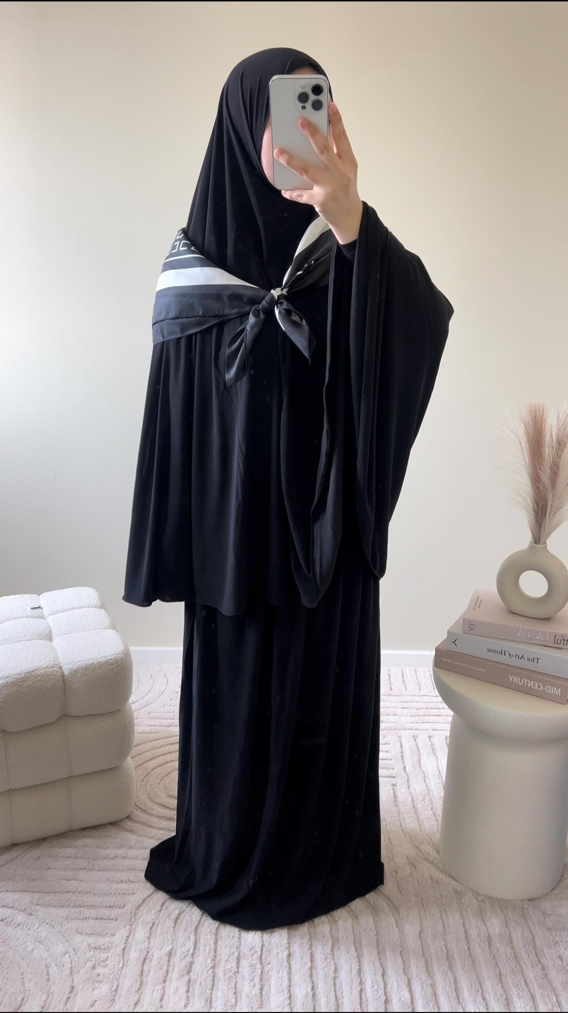 premium jersey khimaar set black