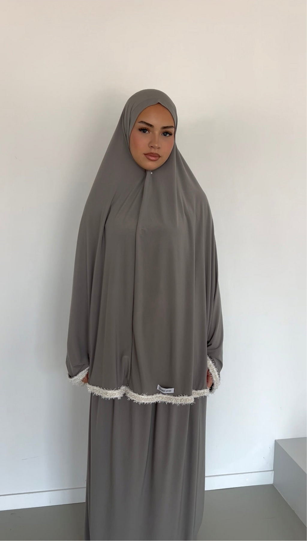 premium jersey pearl khimaar set lake