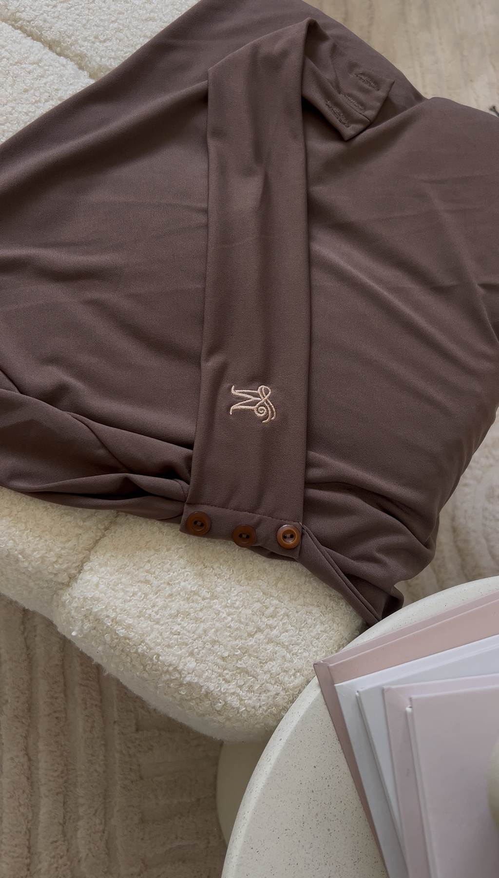 instant hijab brown