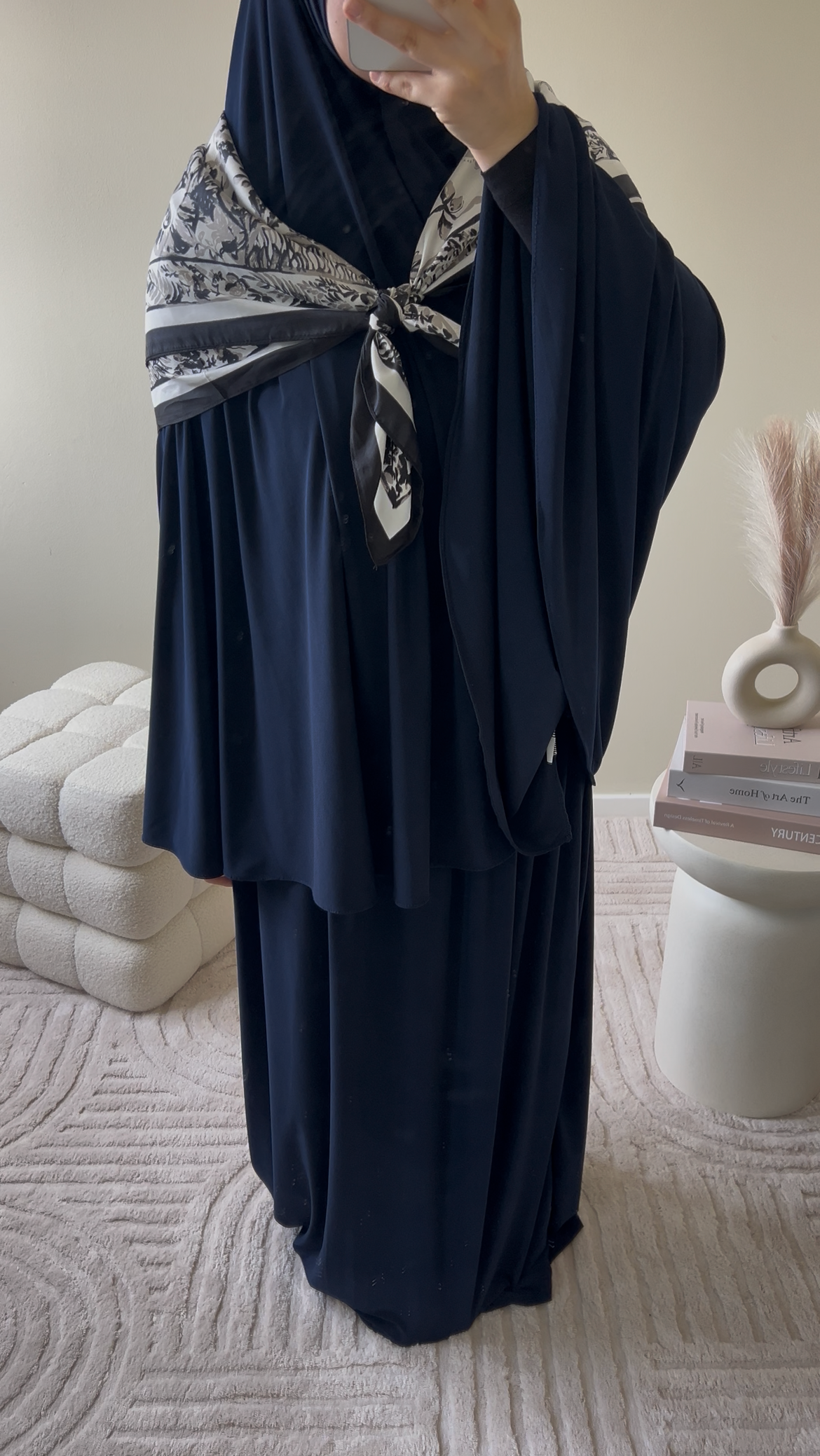 premium jersey khimaar set navy
