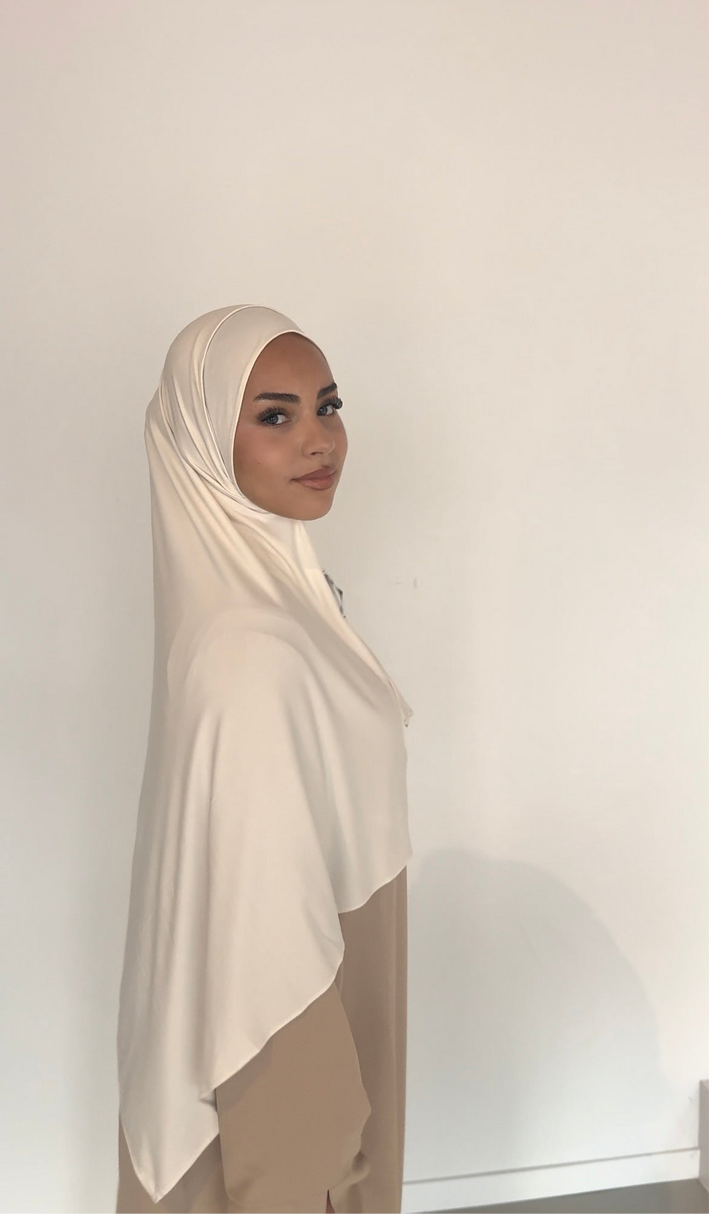 premium jersey scarf vanilla cream