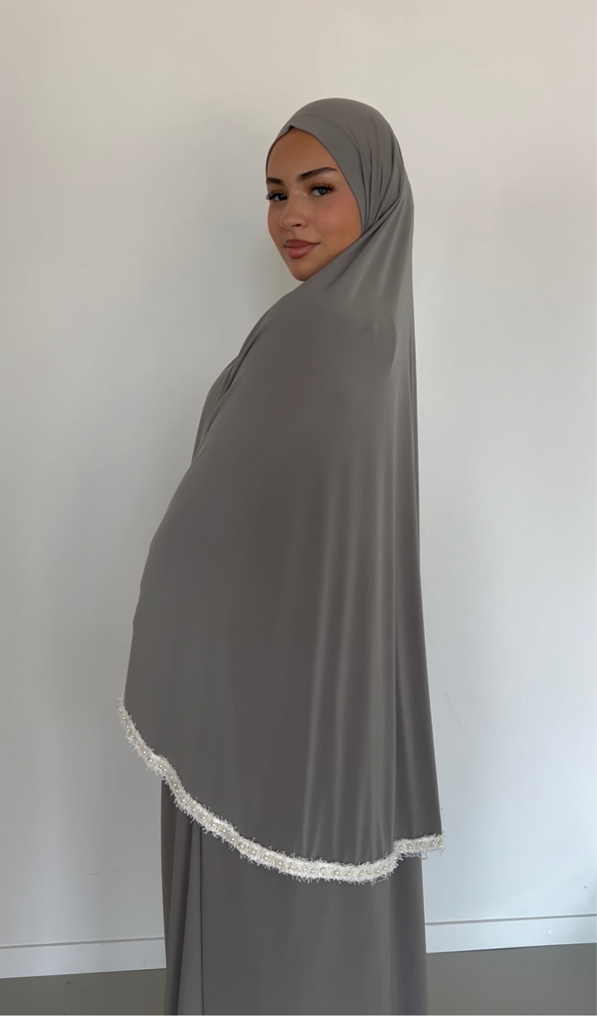 premium jersey pearl khimaar set lake