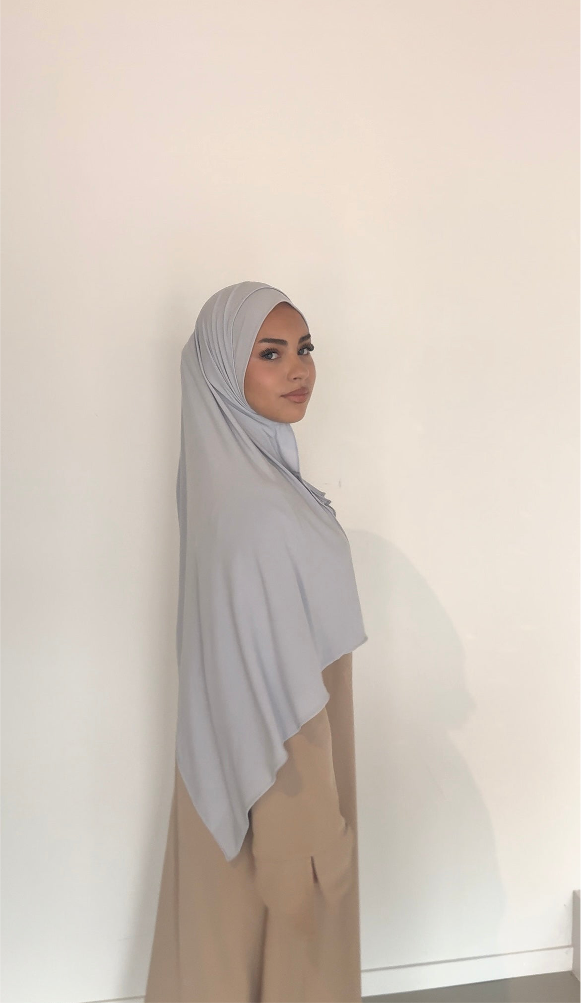 premium jersey scarf powder blue